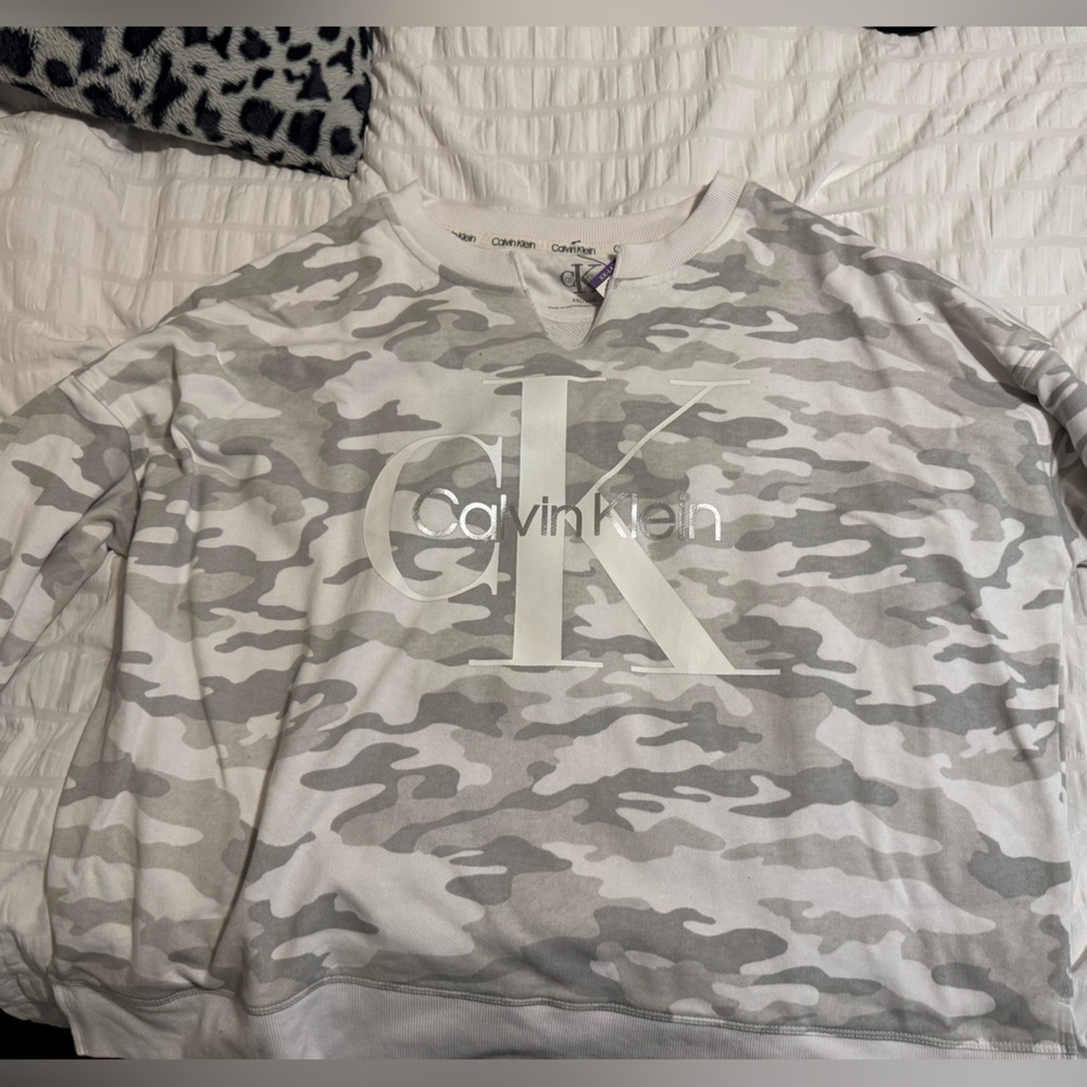 Calvin Klein Gray Camo Sweatshirt